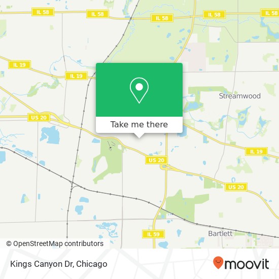 Mapa de Kings Canyon Dr