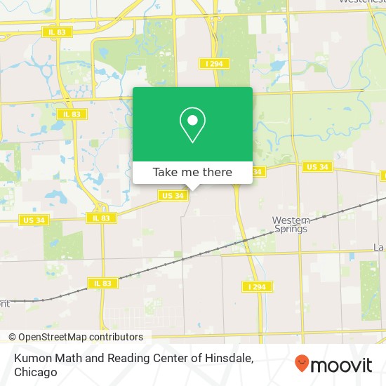 Mapa de Kumon Math and Reading Center of Hinsdale