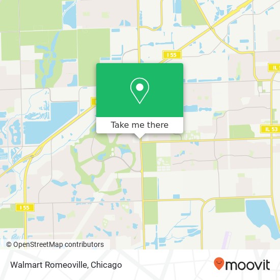 Mapa de Walmart Romeoville