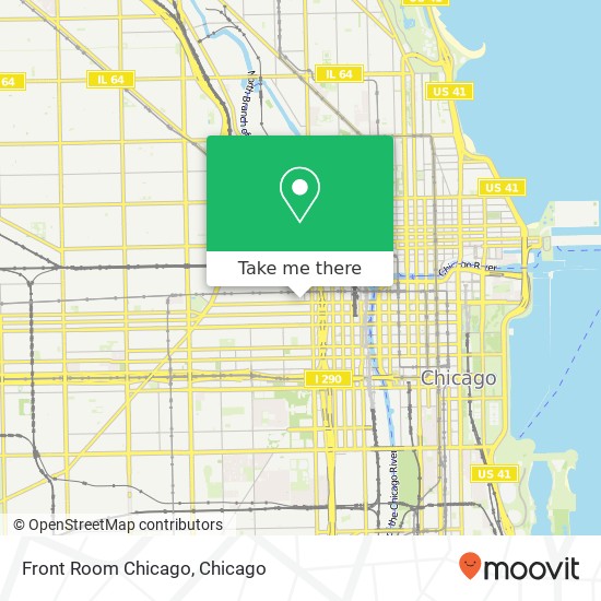 Mapa de Front Room Chicago