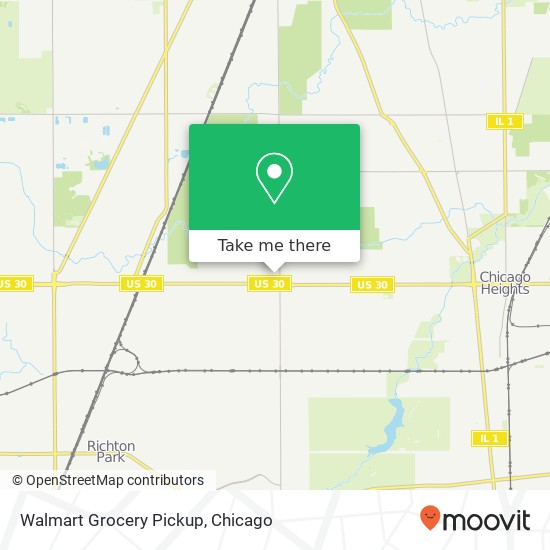 Mapa de Walmart Grocery Pickup