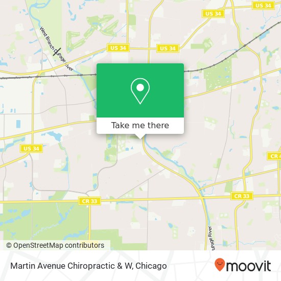 Martin Avenue Chiropractic & W map