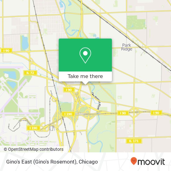 Mapa de Gino's East (Gino's Rosemont)