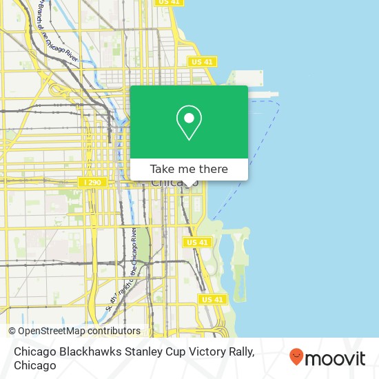 Mapa de Chicago Blackhawks Stanley Cup Victory Rally