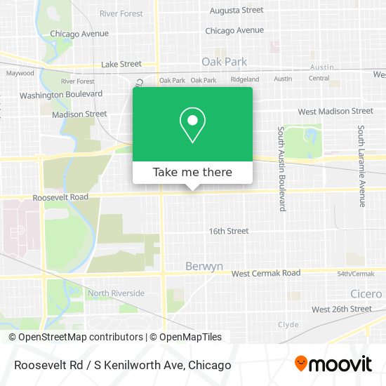 Mapa de Roosevelt Rd / S Kenilworth Ave