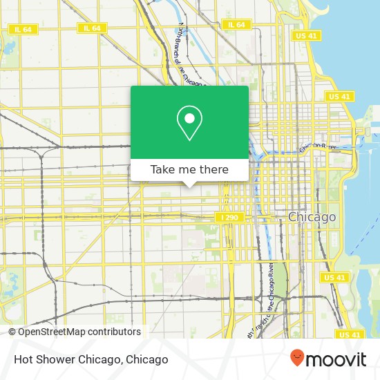 Hot Shower Chicago map