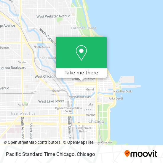 Pacific Standard Time Chicago map