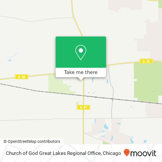 Church of God Great Lakes Regional Office map