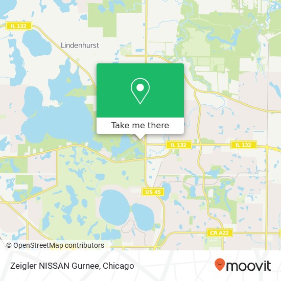 Mapa de Zeigler NISSAN Gurnee