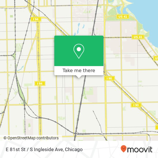 Mapa de E 81st St / S Ingleside Ave