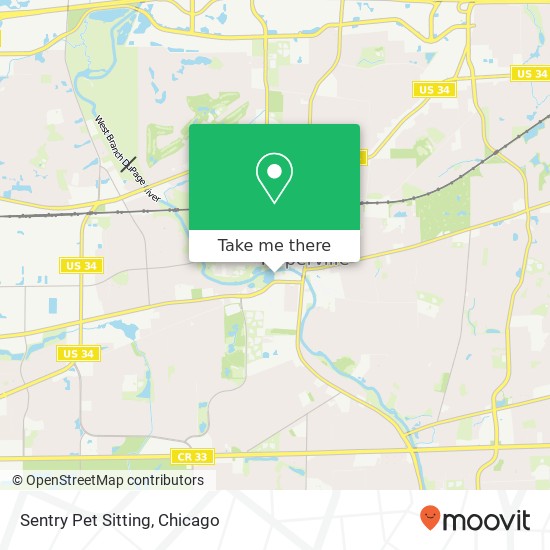 Mapa de Sentry Pet Sitting