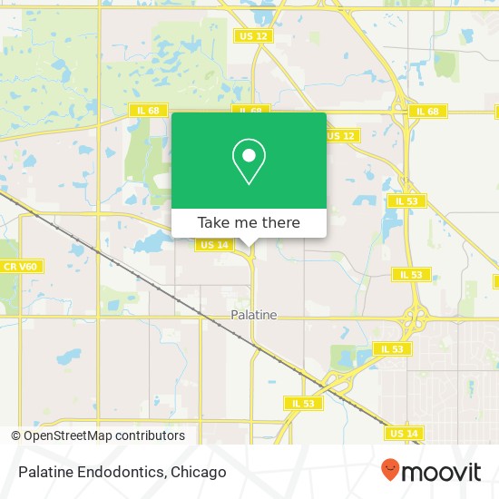 Mapa de Palatine Endodontics