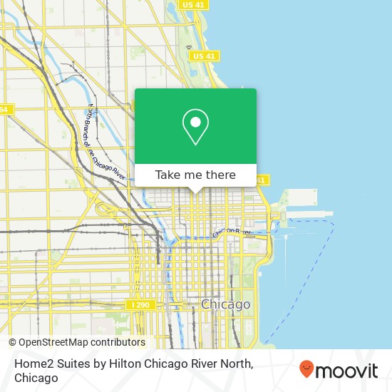 Home2 Suites by Hilton Chicago River North map