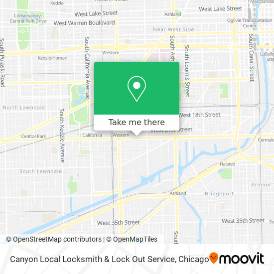 Canyon Local Locksmith & Lock Out Service map