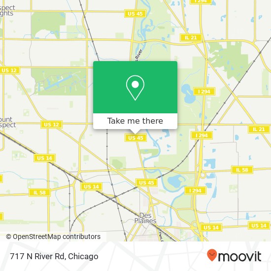 717 N River Rd map