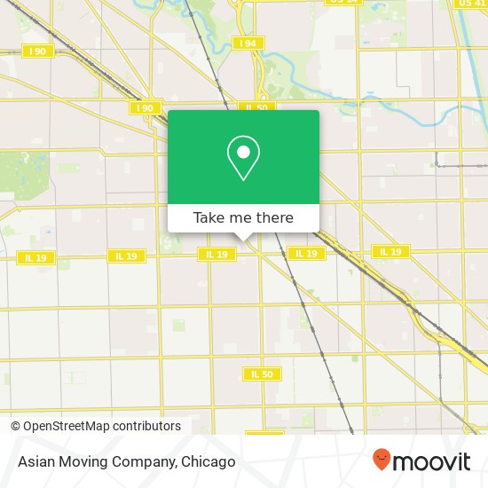 Asian Moving Company map