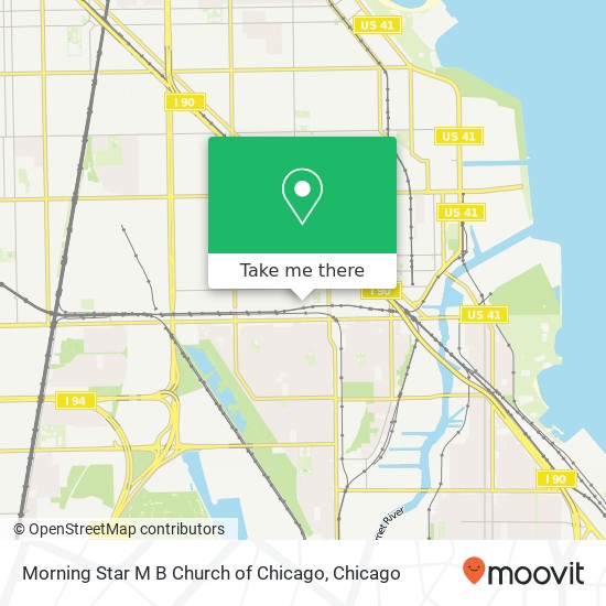 Mapa de Morning Star M B Church of Chicago