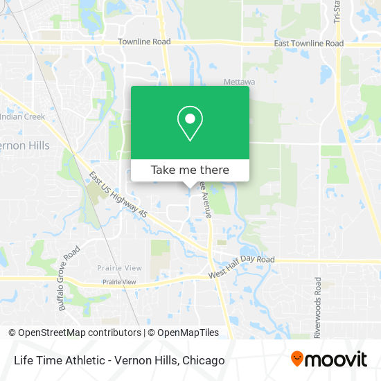 Mapa de Life Time Athletic - Vernon Hills