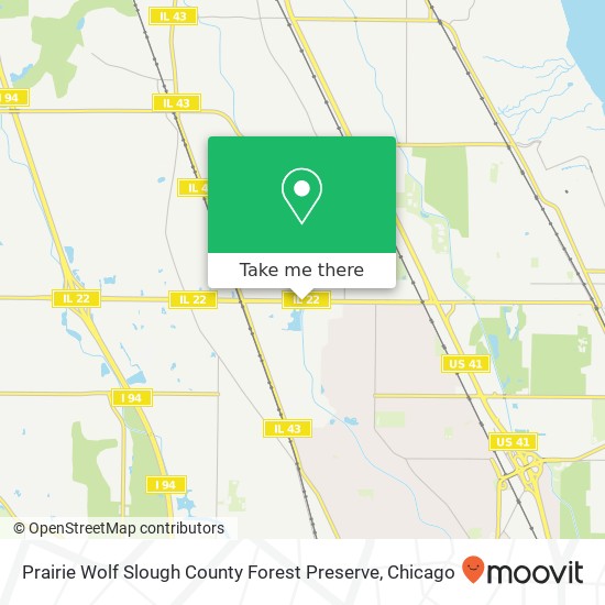 Prairie Wolf Slough County Forest Preserve map