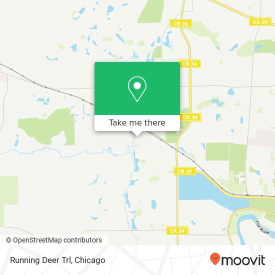 Running Deer Trl map