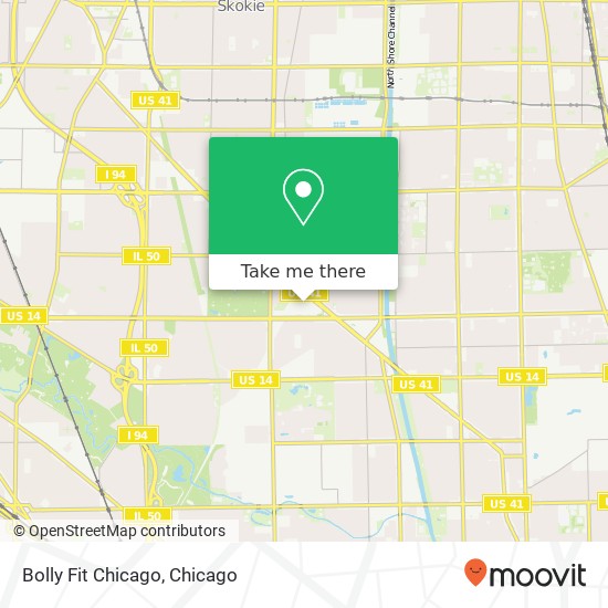Bolly Fit Chicago map