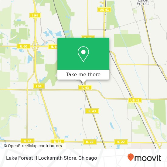 Lake Forest Il Locksmith Store map