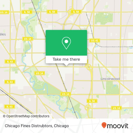 Chicago Fines Distrubtors map