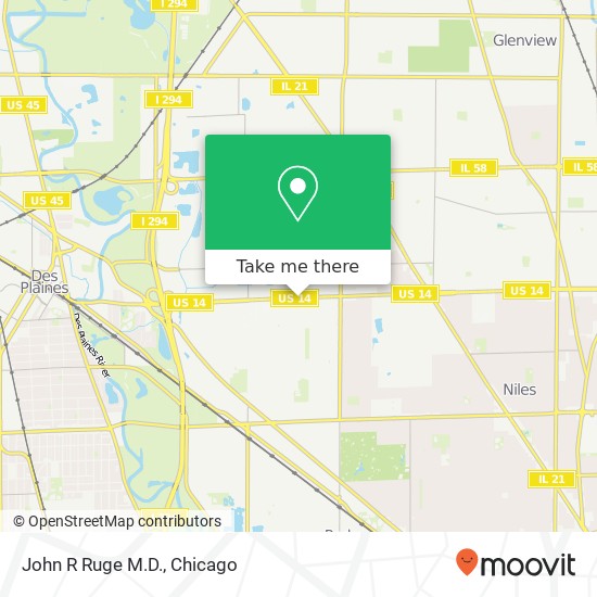 John R Ruge M.D. map