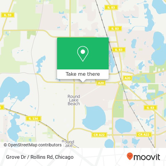 Grove Dr / Rollins Rd map