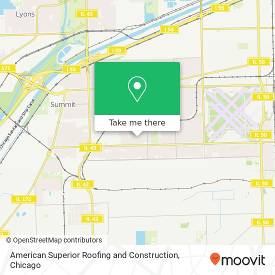 American Superior Roofing and Construction map