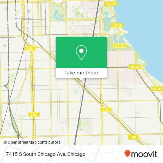 Mapa de 7415 S South Chicago Ave