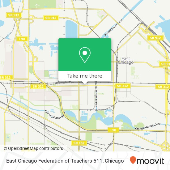 Mapa de East Chicago Federation of Teachers 511