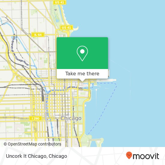 Uncork It Chicago map