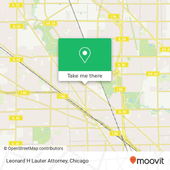 Leonard H Lauter Attorney map