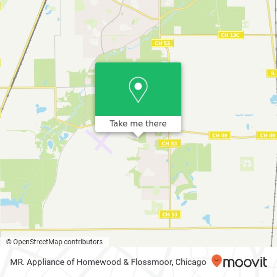 Mapa de MR. Appliance of Homewood & Flossmoor