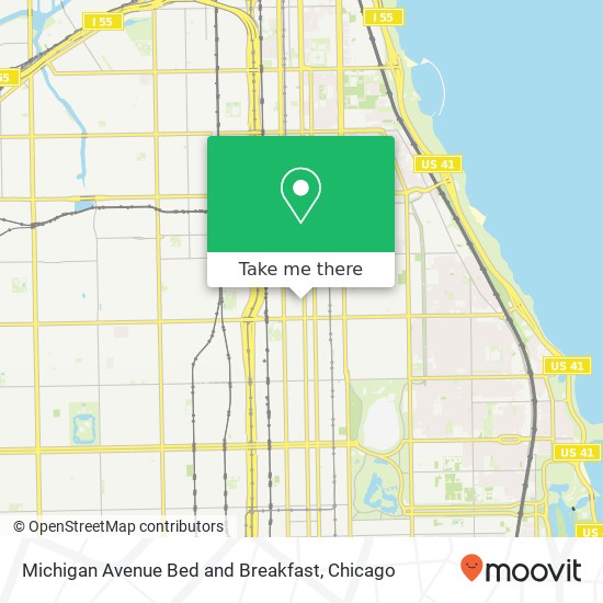 Mapa de Michigan Avenue Bed and Breakfast