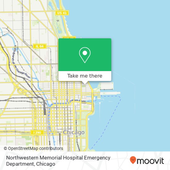 Northwestern Memorial Hospital Emergency Department map