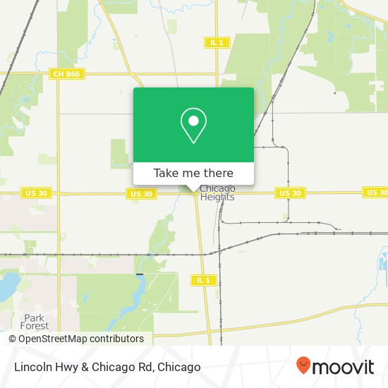 Lincoln Hwy & Chicago Rd map