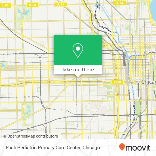 Mapa de Rush Pediatric Primary Care Center