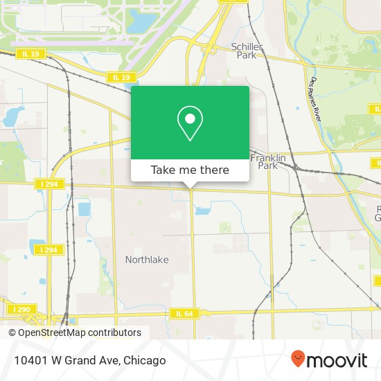 Mapa de 10401 W Grand Ave
