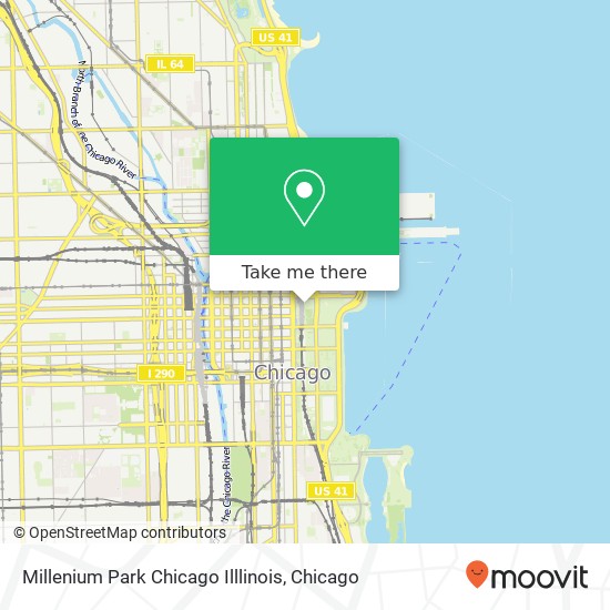 Millenium Park Chicago Illlinois map