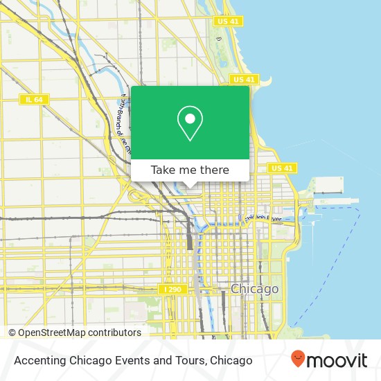 Accenting Chicago Events and Tours map