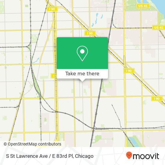 S St Lawrence Ave / E 83rd Pl map