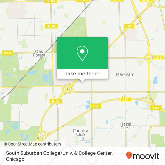 Mapa de South Suburban College / Univ. & College Center