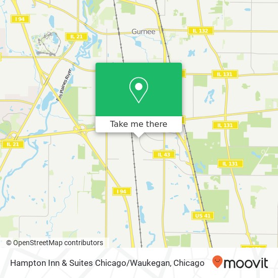 Hampton Inn & Suites Chicago / Waukegan map