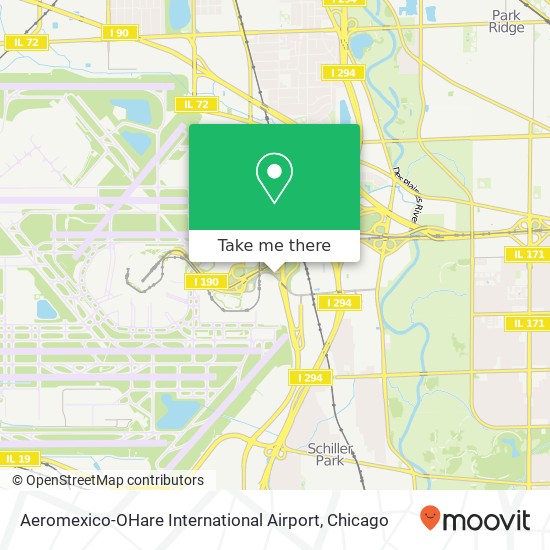 Mapa de Aeromexico-OHare International Airport