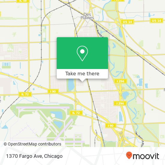 Mapa de 1370 Fargo Ave