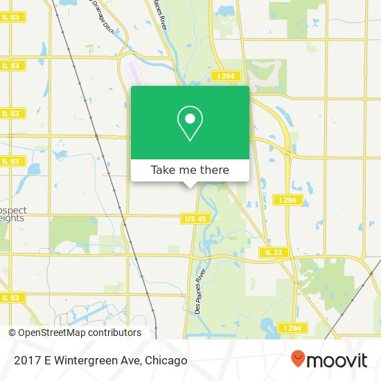 Mapa de 2017 E Wintergreen Ave