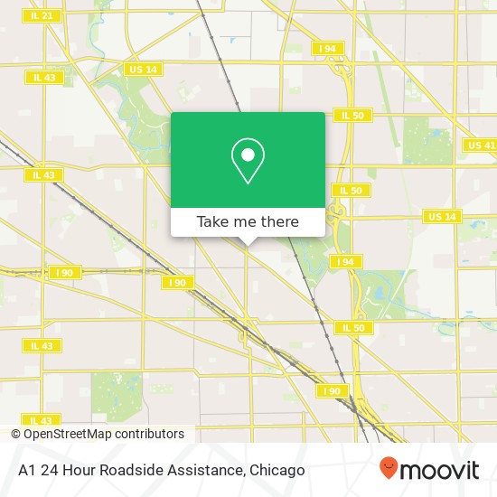 A1 24 Hour Roadside Assistance map