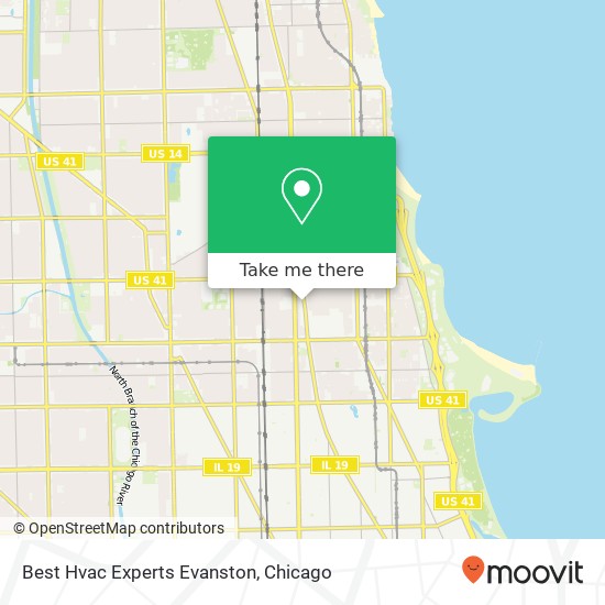 Best Hvac Experts Evanston map